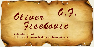 Oliver Fišeković vizit kartica